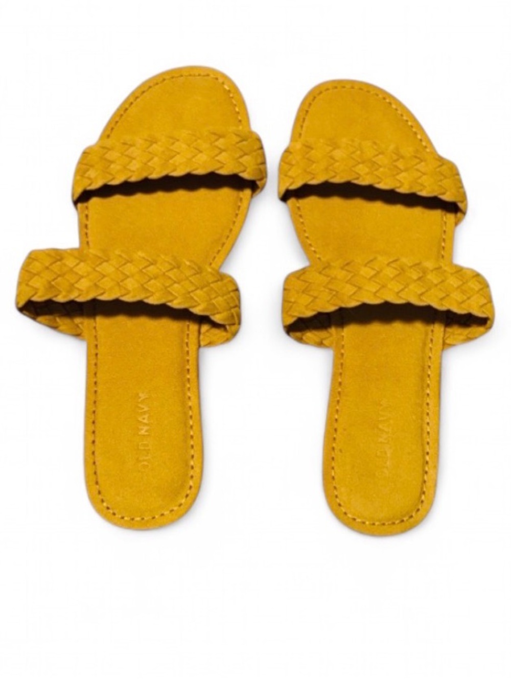 Old Navy Braided Faux Suede Slide Sandals Size 7 - Picture 2 of 12